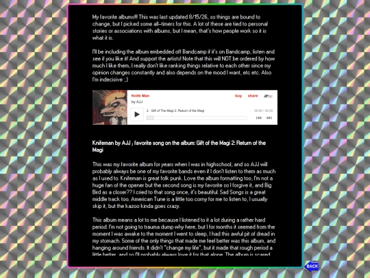 BlogEntries/Music/Entries/FavAlbum screenshot