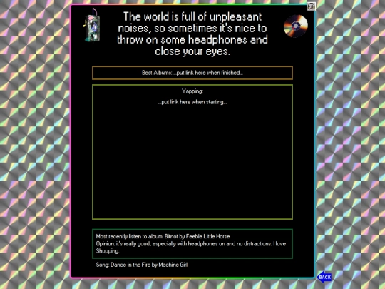 BlogEntries/Music/MusicHome screenshot