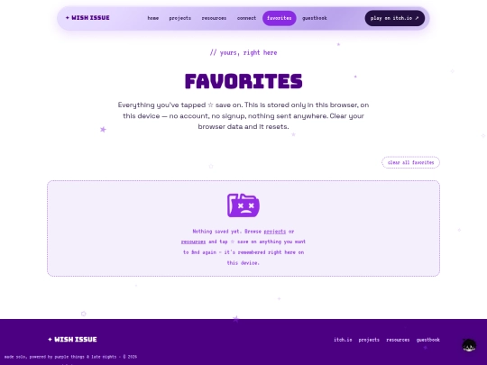 favorites screenshot