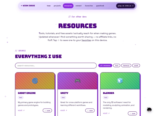 resources screenshot