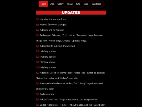 updates screenshot