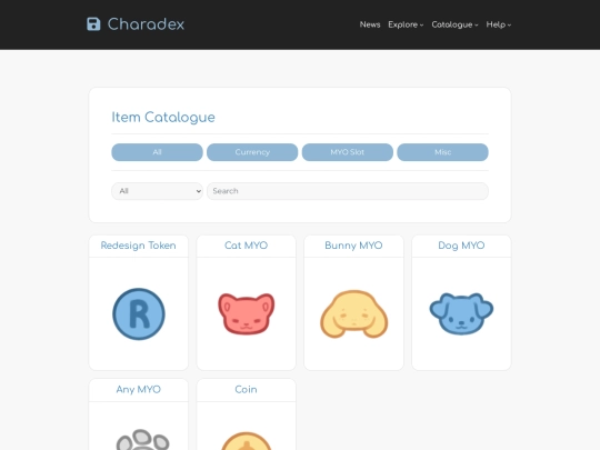 items screenshot
