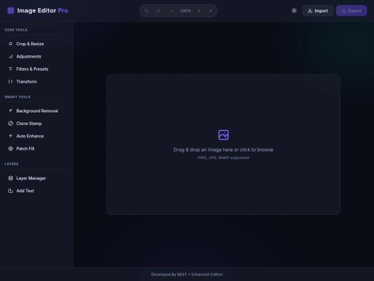 WEB APP/Image Editor Pro/image-editor screenshot