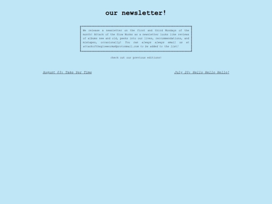 newsletters screenshot