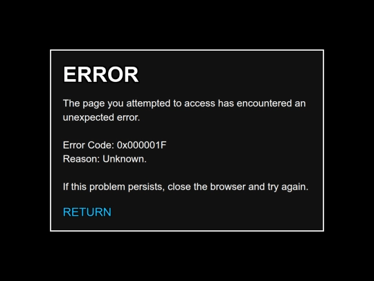 errormaintenance screenshot