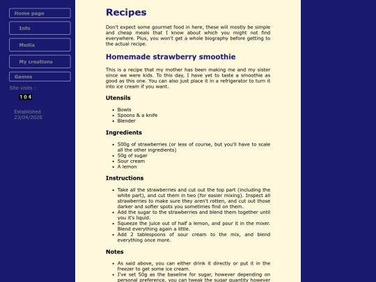 recipes screenshot