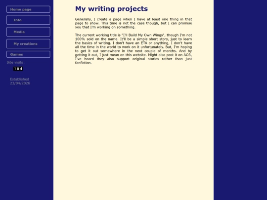 writing screenshot