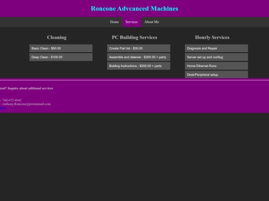 services screenshot