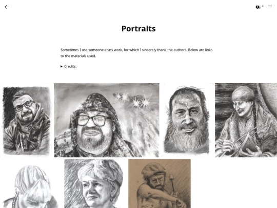charcoal-drawing/portraits screenshot