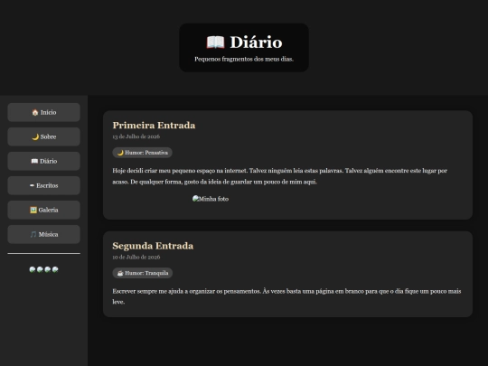 diary screenshot