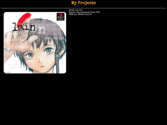 projects screenshot