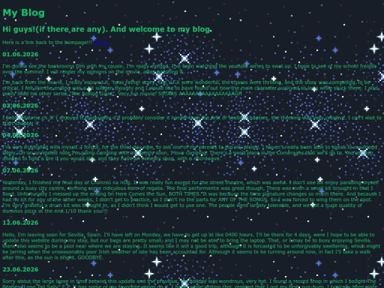 Blog screenshot