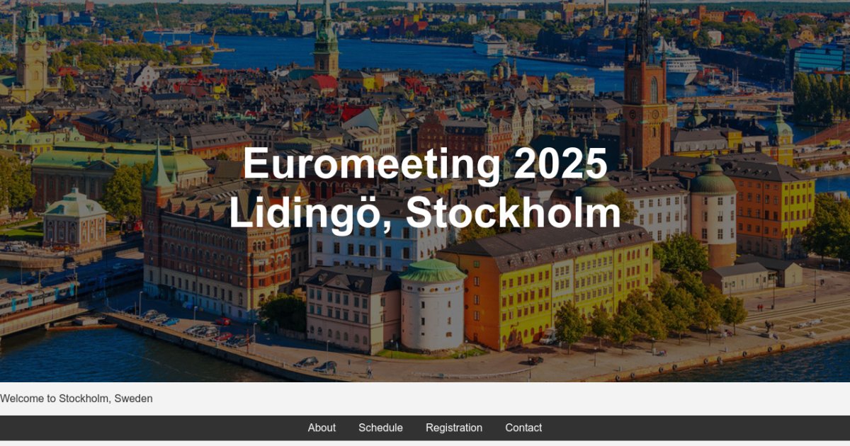 Euromeeting Stockholm 2025