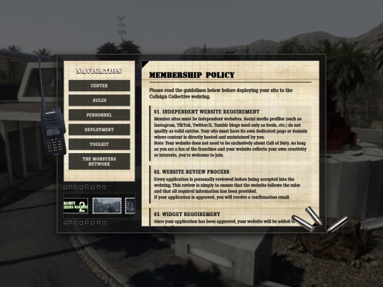 Rules screenshot