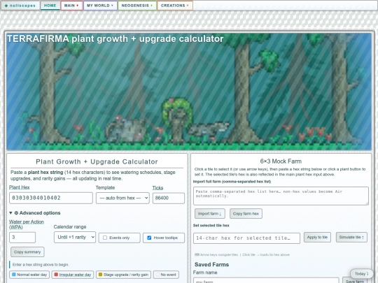 terra-plantcalc screenshot