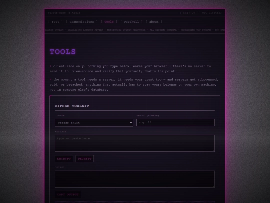 tools screenshot
