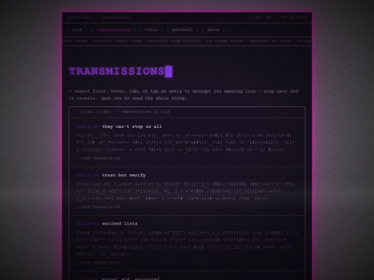 transmissions screenshot