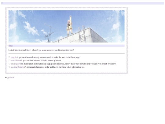 links screenshot