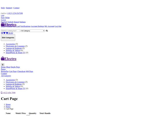 cart screenshot