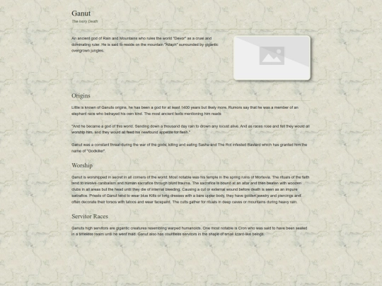 Worldbuilding/ganut screenshot