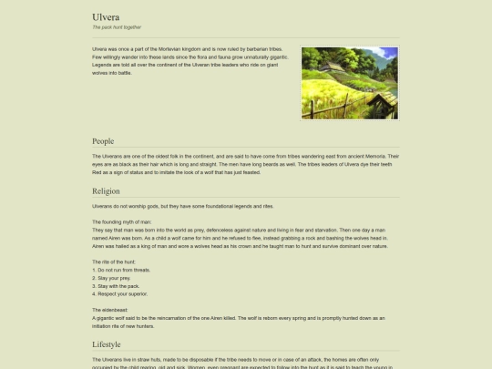Worldbuilding/ulvera screenshot