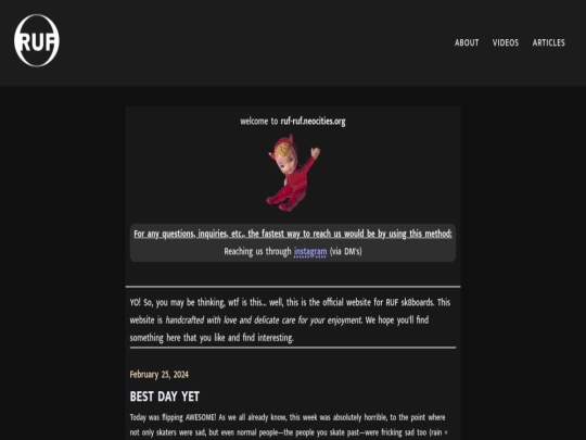 Website screenshot