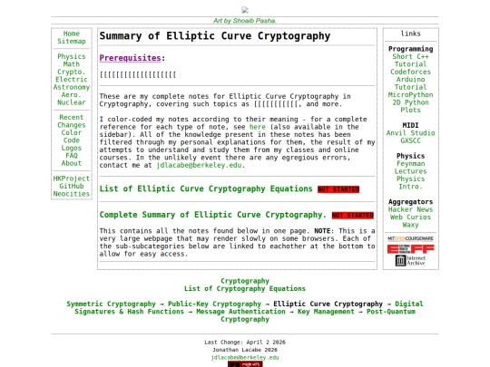 cryptography/elliptic screenshot