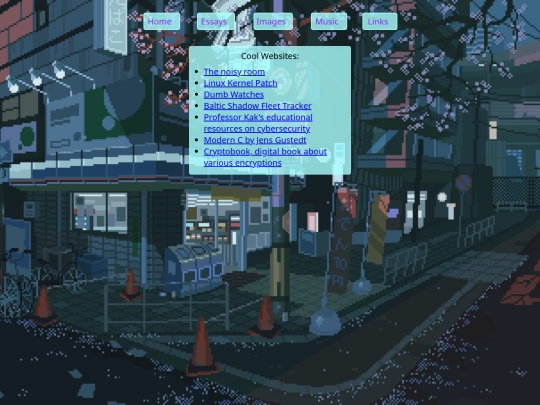 links screenshot