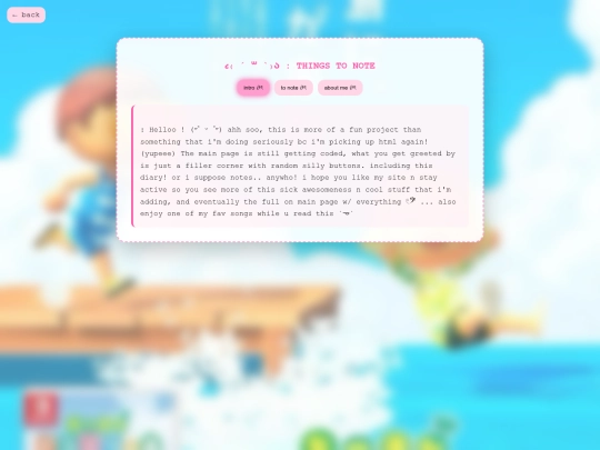 diary screenshot