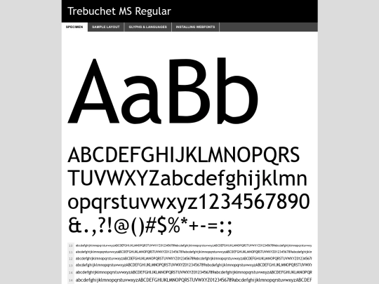 font/trebuc-demo screenshot