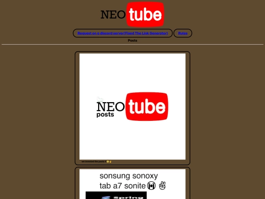 neotube/Posts/Posts screenshot