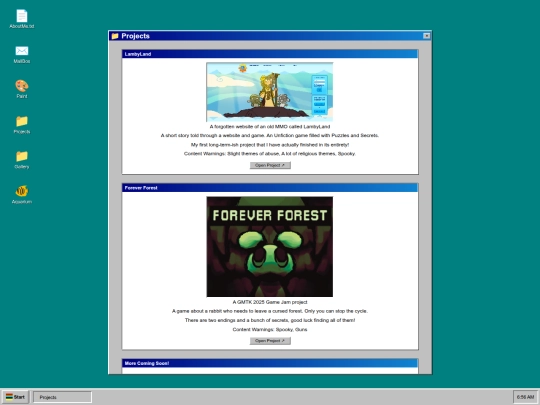 Projects screenshot