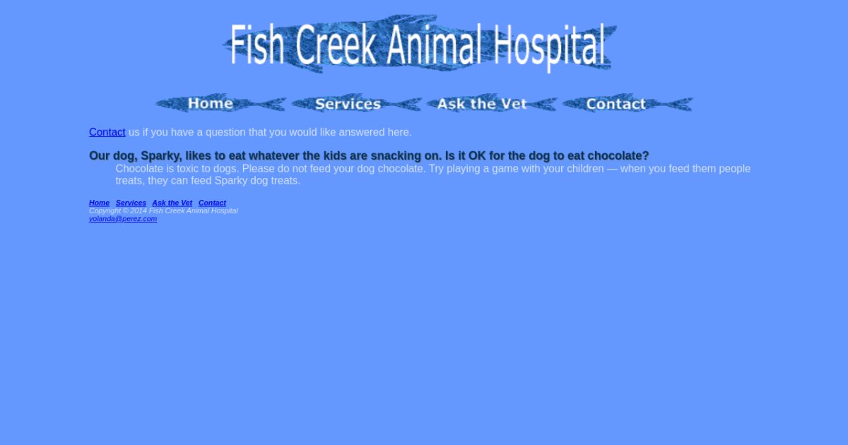 Fish Creek Animal Hospital Ask the Vet
