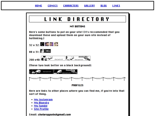 links screenshot