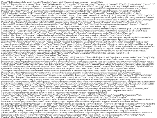 wp-json screenshot