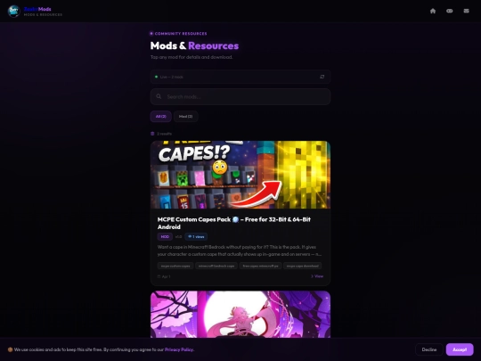 Website screenshot