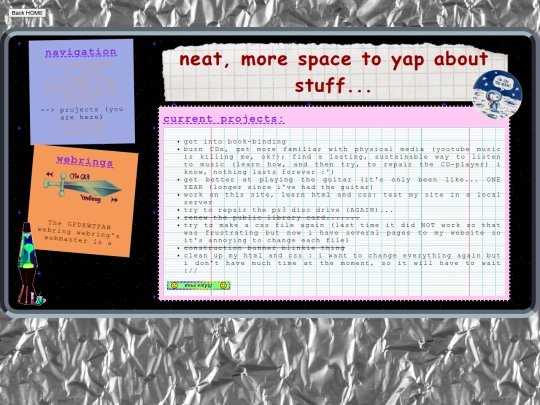 projects screenshot