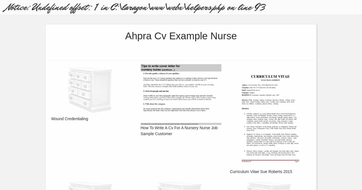 Ahpra Cv Example Nurse