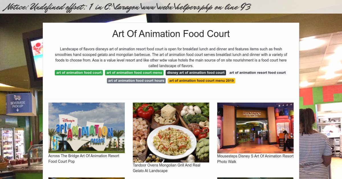 Art Of Animation Food Court
