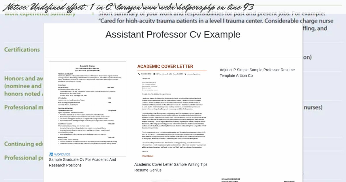 assistant-professor-cv-example