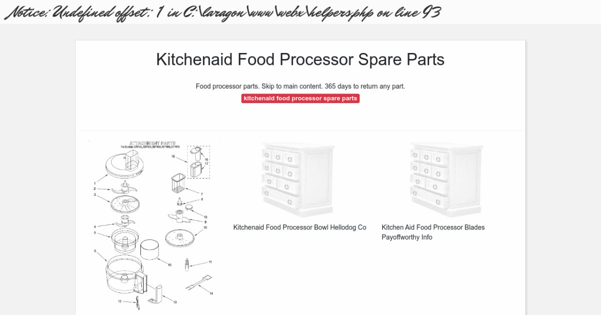 Kitchenaid Food Processor Spare Parts