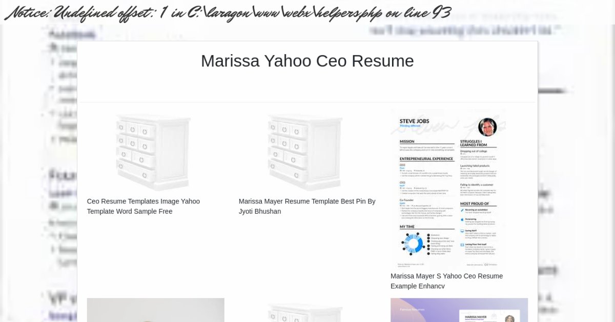 Marissa Yahoo Ceo Resume