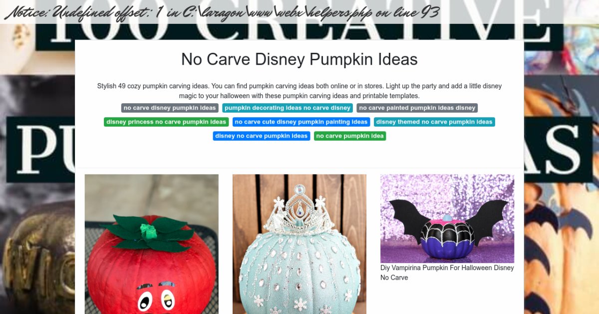 No Carve Disney Pumpkin Ideas