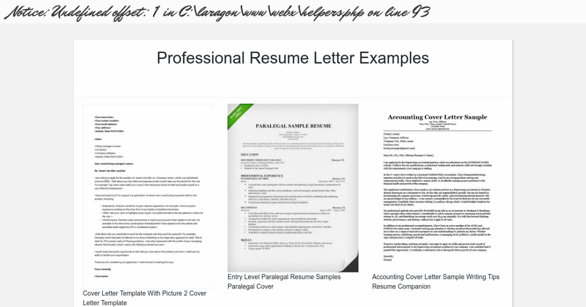 resume letter example brainly