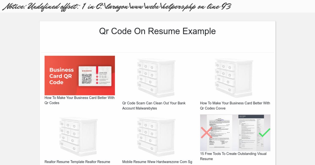 Qr Code On Resume Example