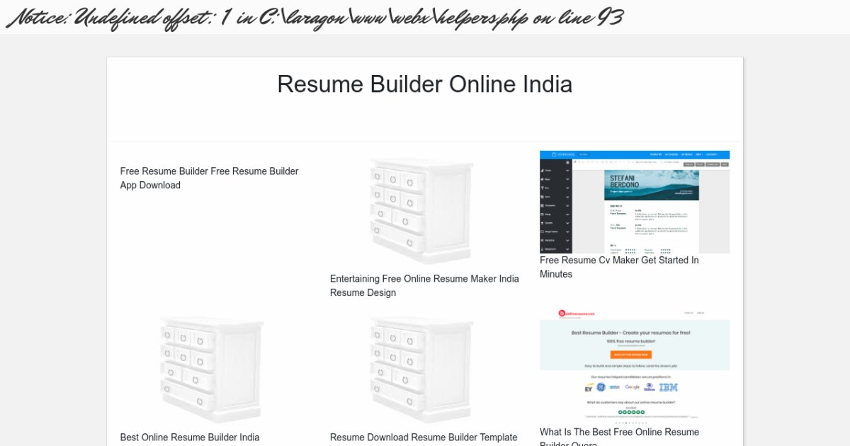 free online resume maker india