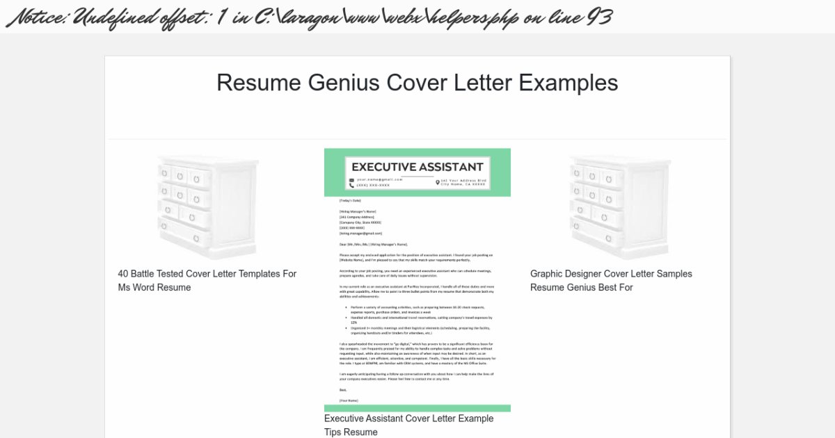 resume genius cover letter