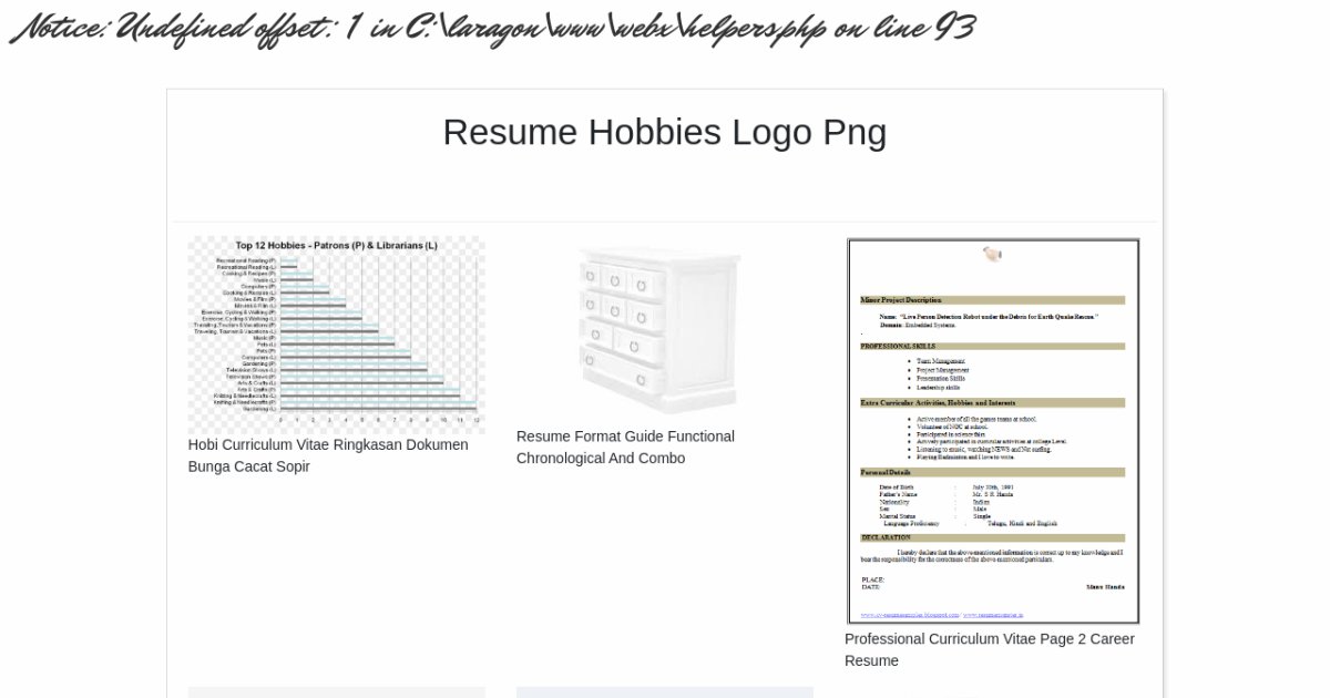 Resume Hobbies Logo Png