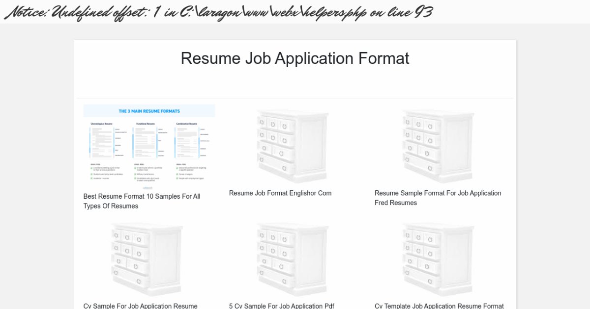 Resume Job Application Format resume-job-application-format