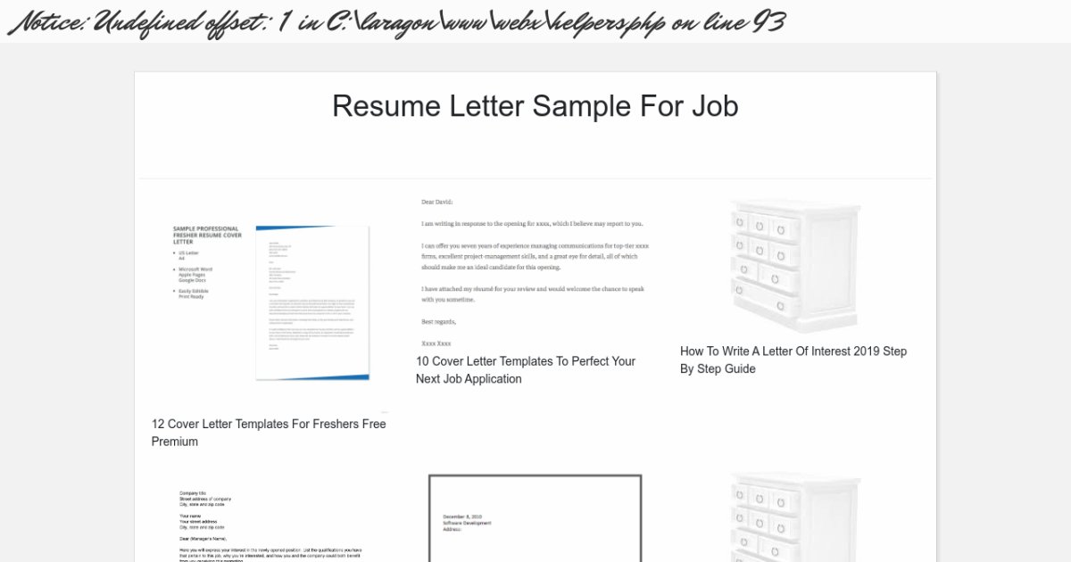 resume letter sample template